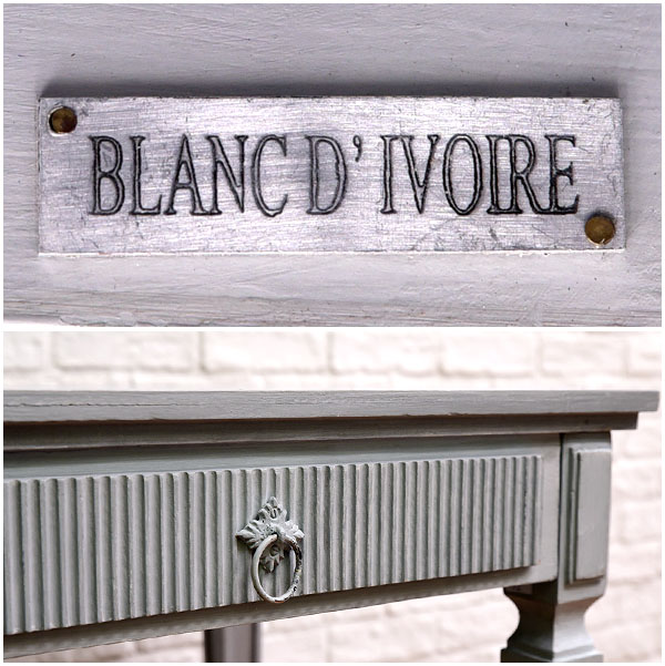 IZ26667I◎フランス BLANC D'IVOIRE ブランディボアール 机 ダイニング