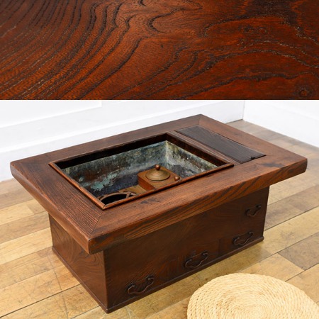 イズヤオンライン | 欅材 関西火鉢テーブル