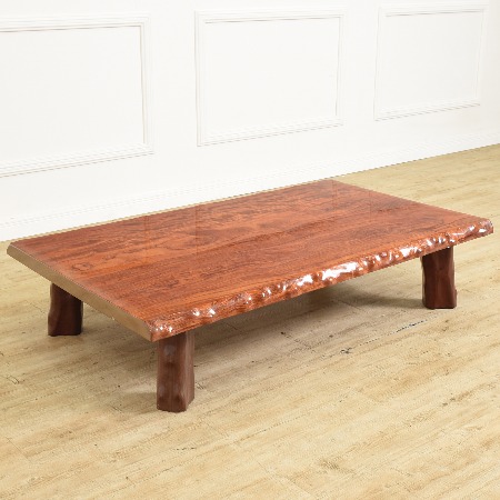法人割引あり 花梨　高級木材　一枚テーブル 座卓/ちゃぶ台