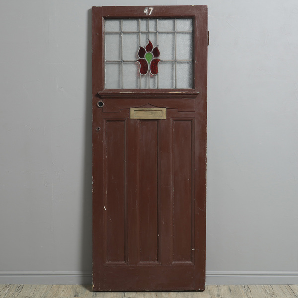 イズヤオンライン 英国アンティーク ステンドグラス 木製ドア