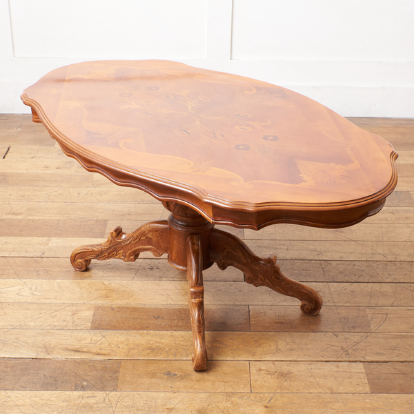 西洋クラシック 木象嵌サイドテーブル