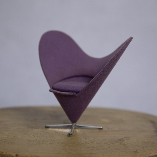 Heart Shaped Cone Chair Miniatures Collection 