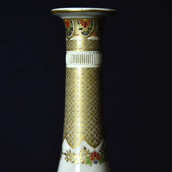 十四代沈寿官 薩摩 鶴紋花瓶