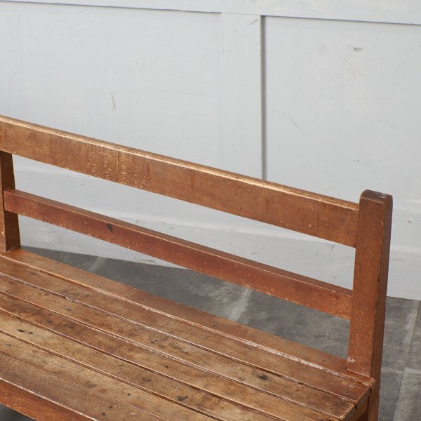 イズヤオンライン | 古い木製 楢無垢材 ベンチ