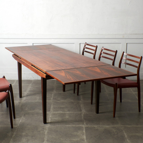 イズヤオンライン | デンマーク製 ローズウッド材 ヴィンテージ ドローリーフテーブル