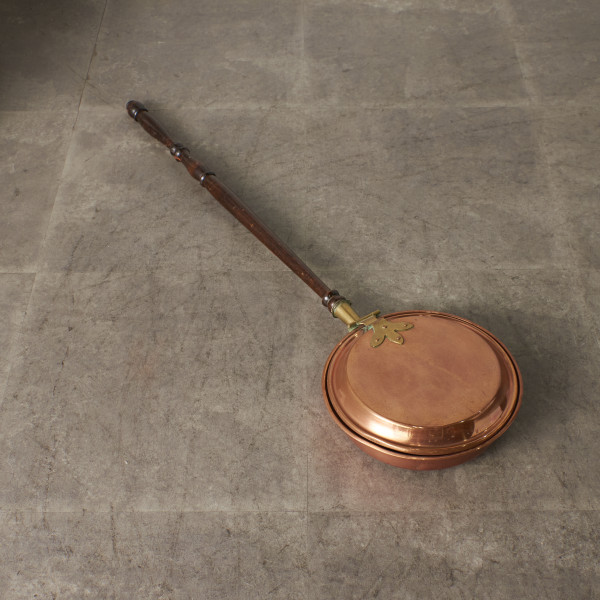 英国アンティーク 銅製 ベッドウォーミングパン