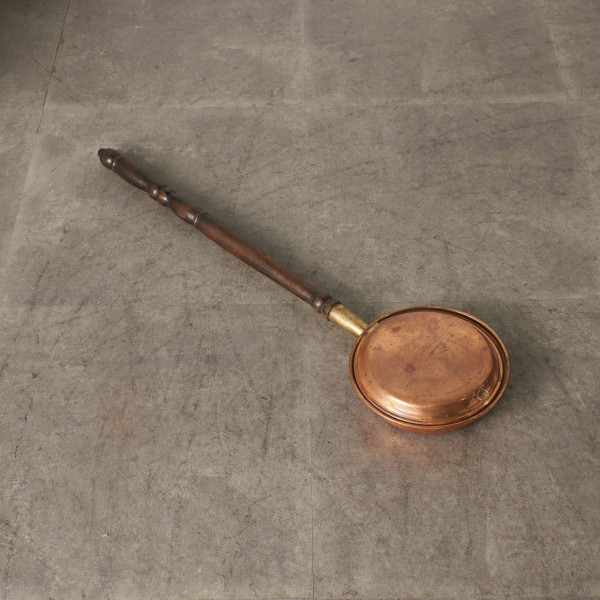英国アンティーク 銅製 ベッドウォーミングパン